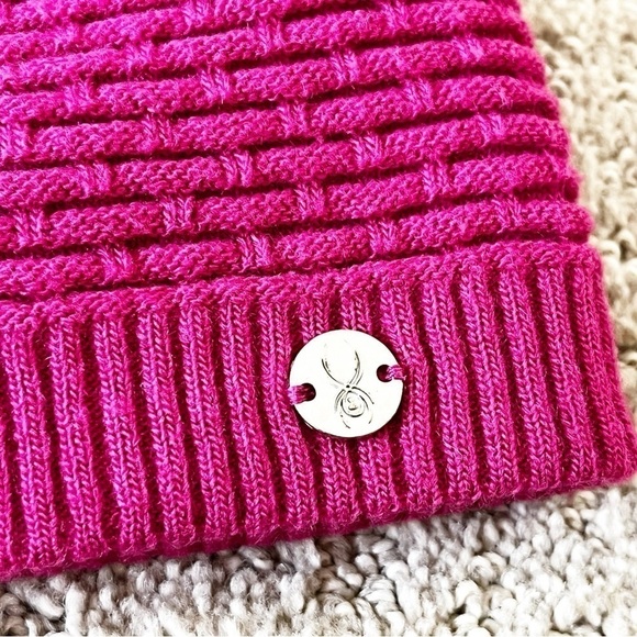 Spyder Bitsy Rosie Hat Girls Beanie OS Pink Blue Flower Knit Fleece Fall Winter - Picture 3 of 6